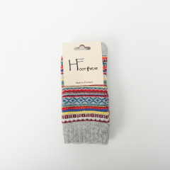 ソックス｜【HFOOTWEAR】 FAIR ISLE ウール混 2023年 【ポルトガル製】(GREY)