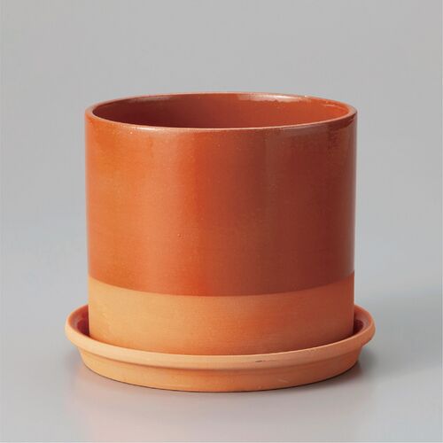 【TRONCO】Chaleur Cylinder 素焼きの鉢(Brown)