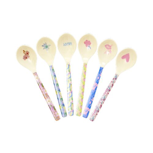 セット販売＞【rice】 メラミンショートフラワースプーン ＊6個