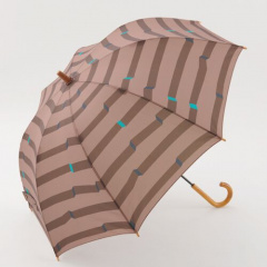 長傘｜【392 plus m】 雨傘 UMBRELLA LONG 60cm トリック Q191(14 BROWN)