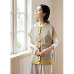 People Tree】 カーディガン 手編みコットン ドルマンスリーブ 半袖