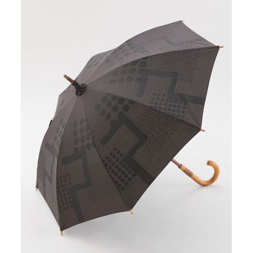 長傘｜【392 plus m】 晴雨兼用 T/C PARASOL 47cm モダン Q237(02 BLACK)