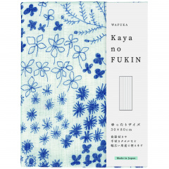 Kaya no FUKIN ゆったりサイズ ふきん(ブルーガーデン/TYD-771)