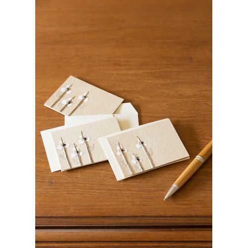 【People Tree】 グリーティングカード 手漉き紙のフラワーミニグリーティングカード（3枚セット）(209050)