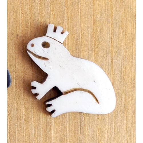 【Live in perfect union】 Bone Brooch Frog カエル ブローチ