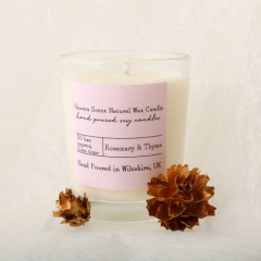 【HEAVEN SCENT INCENSE】 VOTIVE 9CL CANDLEBOX(ROSEMARY&THYME)