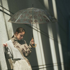 【because】 Clear Umbrella Flora(ブラウン)