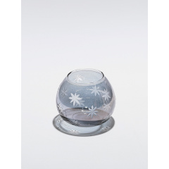 【artipur COTTAGE】 ガラスベース 星模様 球型 M15ー2288(M15-2288GY)