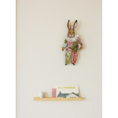 【Nathalie Lete】 掛時計 ダイカット Animal(Rabbit/510082)