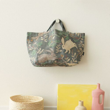 松尾ミユキ】 トートバッグ 舟形 Rabbit/Bird/Cat｜てんとてん