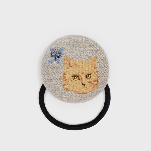 【Nathalie Lete】 ヘアアクセサリ－ circle hair tie butterfly cat