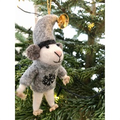 【MERRYMERRY】オーナメント MM-20-20 SNOW MOUSE BROTHER ORNAMENT(GRAY)