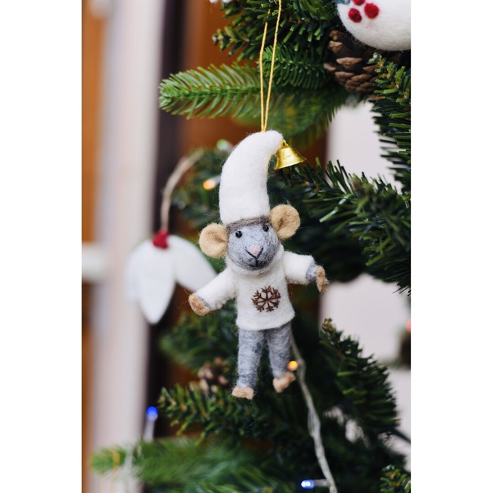 【MERRYMERRY】オーナメント MM-20-20 SNOW MOUSE BROTHER ORNAMENT(WHITE)