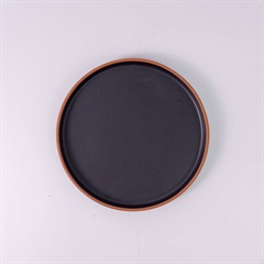 COCOCHI フラットプレート L Φ23.5cm 美濃焼(ブラック)
