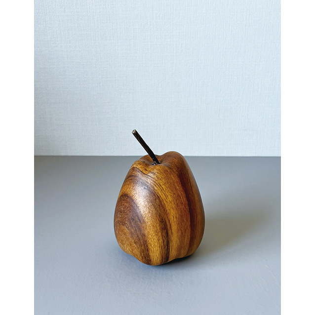 welms. オブジェ Wood grain Object Pear （L）