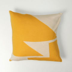 クッション｜【Ne WORKS】 -2tone- Square Cushion 【インド製】(YELLOW)