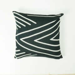 クッション｜【Ne WORKS】 -PlayLine- Square Cushion 【インド製】(NAVY)