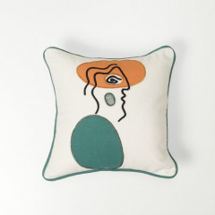 クッション｜【Ne WORKS】 -Modern- Square Cushion 30×30cm 【インド製】(WHITE)