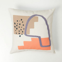 クッション｜【Ne WORKS】 -Modern- Square Cushion 45×45cm 【インド製】(WHITE)