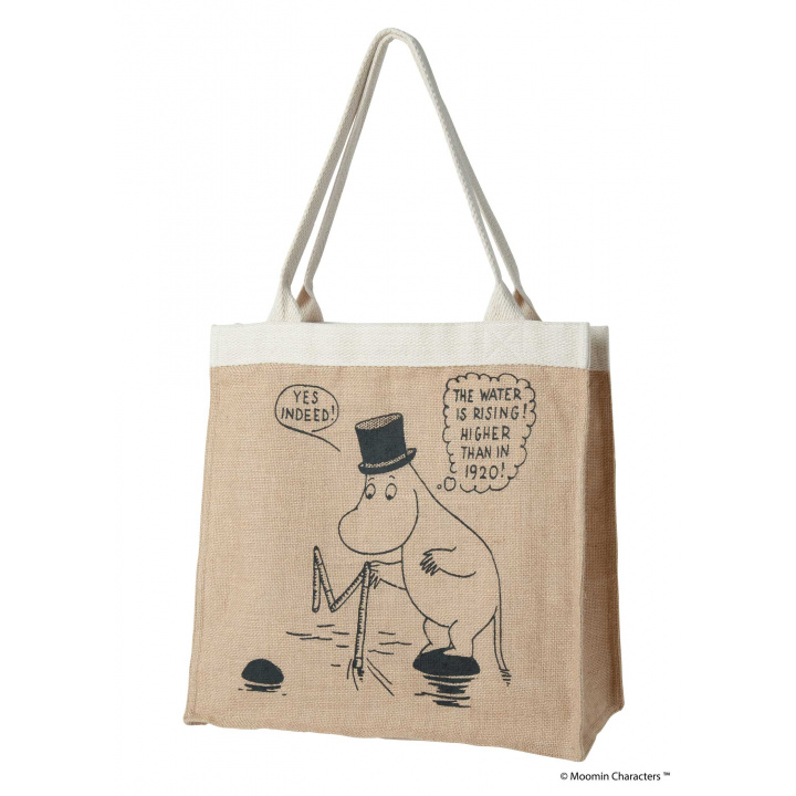 【People Tree】 トートバッグ MOOMIN ムーミン ジュートプリントスクエアトートバッグ