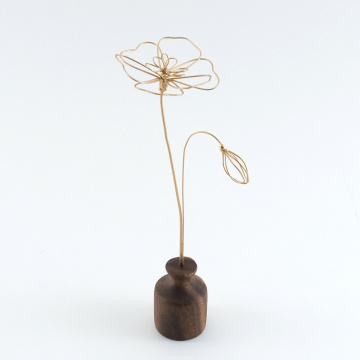 ホビー　アート品物　銅製品？ shesay】 ワイヤーアートのポピー｜てんとてん｜インテリア雑貨・食器