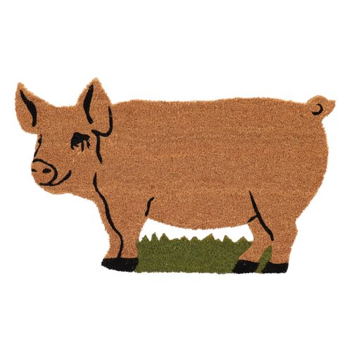 【Esschert Designs】 ドアマット pig(Doormat coir pig)