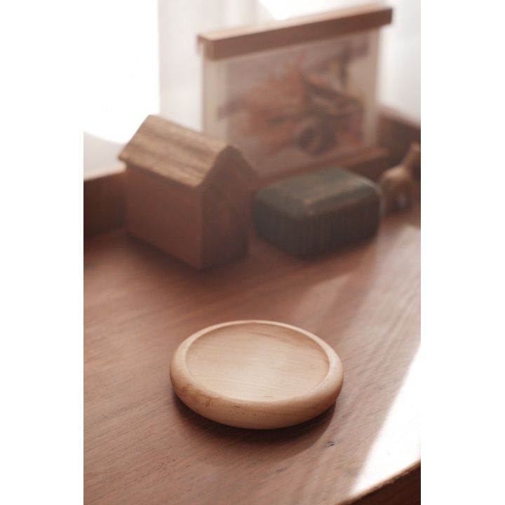 Co-Labo 小物入れ Bevel round tray maple