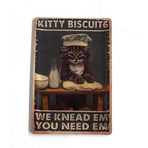 Cat Post card メタルポストカ－ド A(KITTY BISCUITS)
