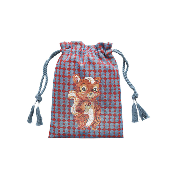 巾着バッグ｜【Nathalie Lete】 Drawstring bag ナタリーレテ(Squirrel/510791)