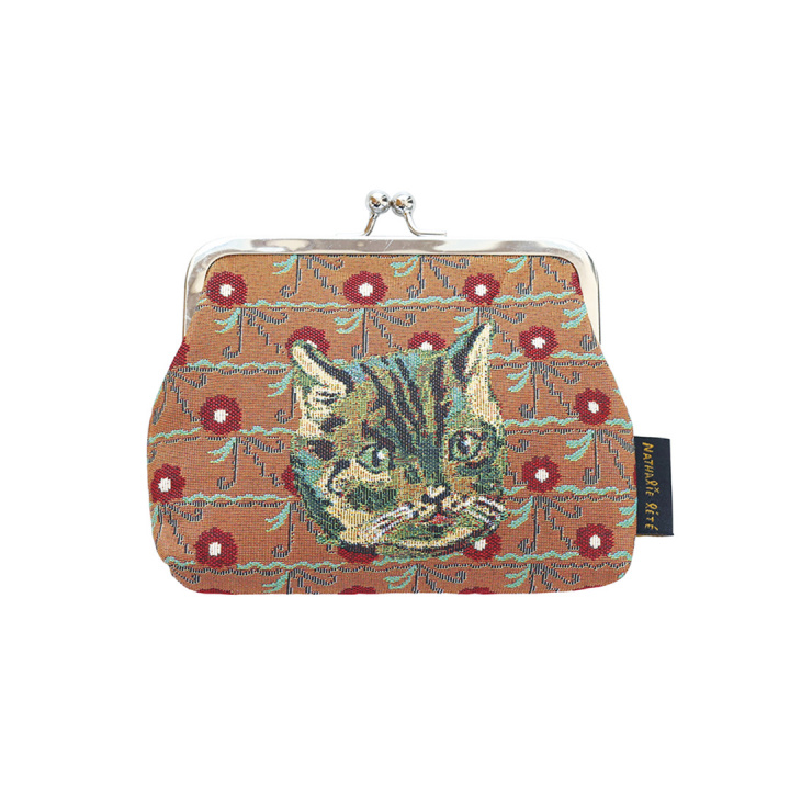 がま口ポーチ｜【Nathalie Lete】 Mini purse ナタリーレテ(Tabby cat/510806)