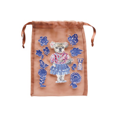 巾着ポーチ｜【Nathalie Lete】 Organdy Drawstring pouch ナタリーレテ(Koala/510816)