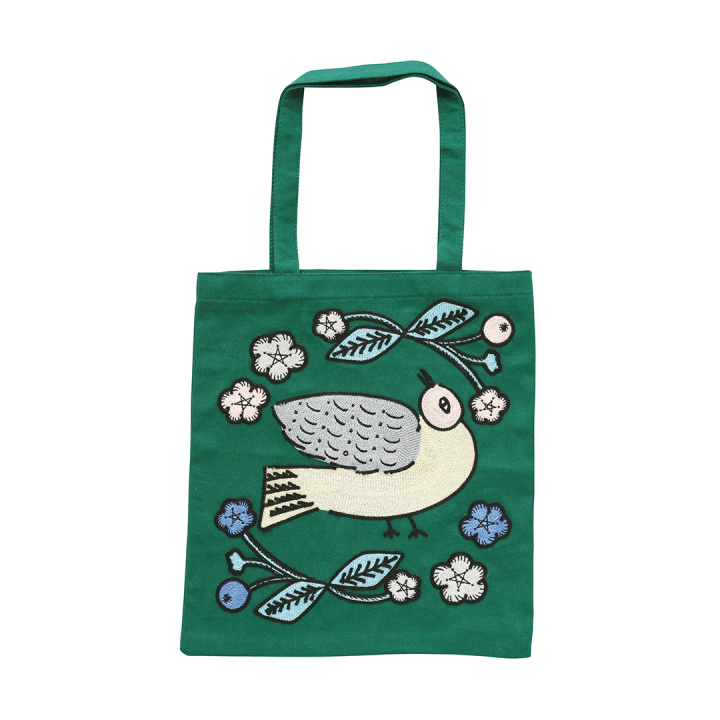 トートバッグ｜【松尾ミユキ】 Embroidery Tote bag Matsuo Miyuki(Bird 01/110514)