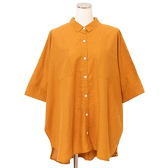 【Lupilien】 リネンミックスビッグシルエットシャツ(082CAMEL)