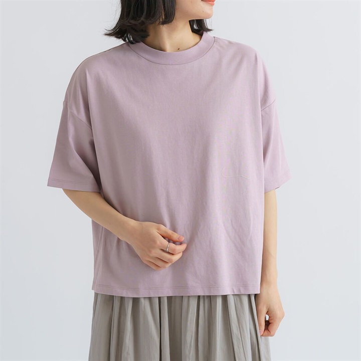 【M.M.O】 接触冷感オーバーサイズTシャツ(12グレイッシュピンク)