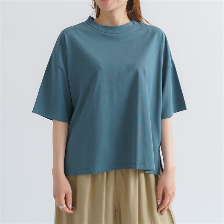 【M.M.O】 接触冷感オーバーサイズTシャツ(86グレイッシュブルー)