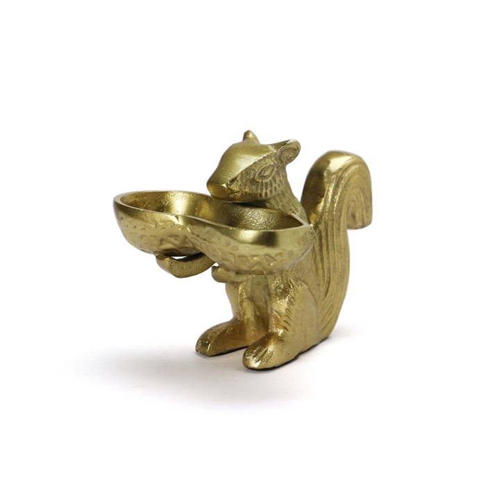 【HERE by DETAIL】 SQUIRREL & NUTS 小物入れ Gold(Gold)