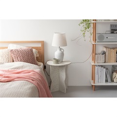 テラゾーサイドテーブル ウェーブ ホワイト(ホワイト)