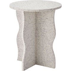 テラゾーサイドテーブル ウェーブ ホワイト