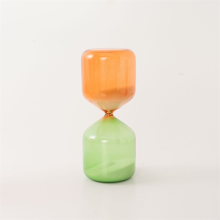 【BOLTZE】 バイカラー砂時計(オレンジ×グリーン)