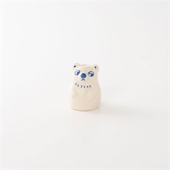 【AKANE's Pottery】 一輪挿し（小）(白くま)