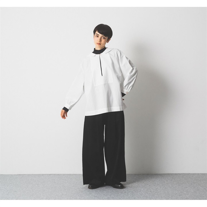 【Cion】 コットンプルオーバーブラウス