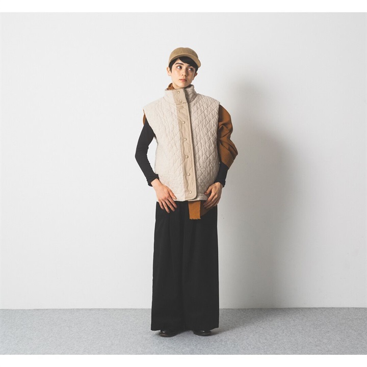 【Cion】 コットンコーデュロイワイドパンツ