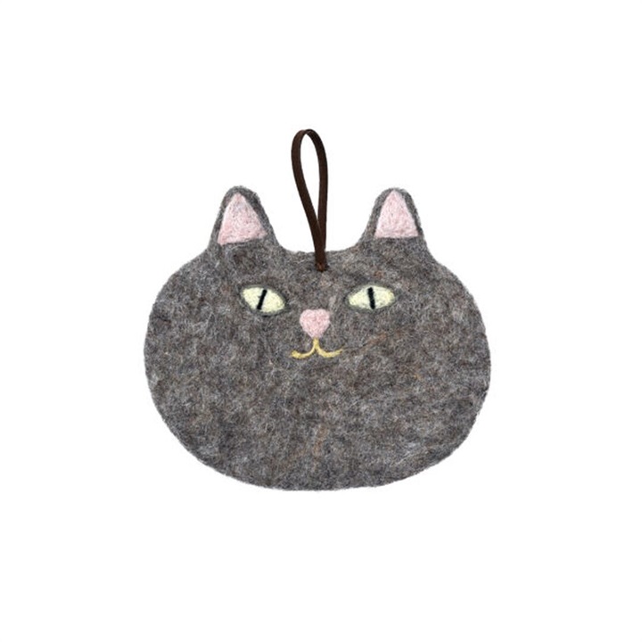 【MERRYMERRY】鍋敷き Felt cat MM-H＆L-021(Brown)