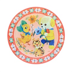 【Nathalie Lete】Glass plate S φ16cm(Chick)