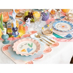 【amabro】COTTON PLACE MAT 4Panel(Coral Pink)