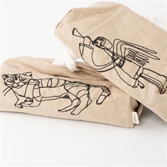 【＋HAyU】刺繍テッシュカバー