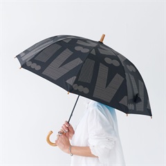 【392 plus m】長傘 晴雨兼用 バイブス 55cm Q324(02 BLACK)