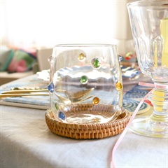 つぶつぶカラフルドットガラスタンブラー｜てんとてん｜インテリア雑貨