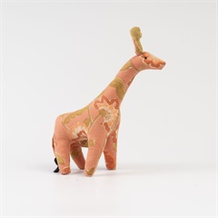 【artipur COTTAGE】ブロックプリントアニマル キリン(ピンク)