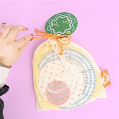 【MARINA＆MITSUKO】Bag Set Side 1 + Dinner 1 てんとてん別注(Blue Basket＆Beaded Flower)